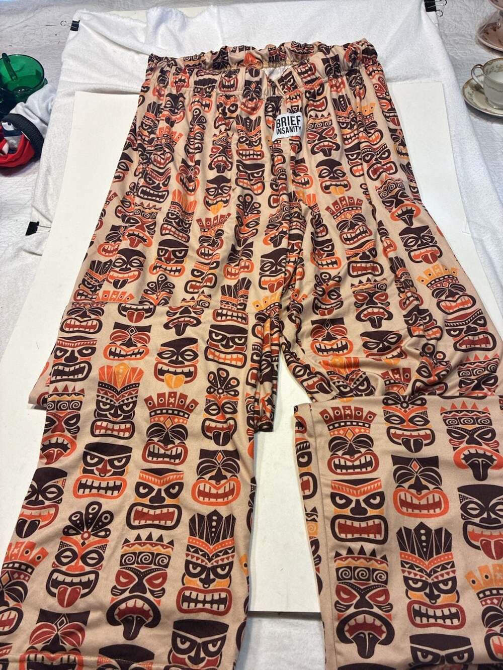 Brief Insanity Tiki Masks Pajama Pants